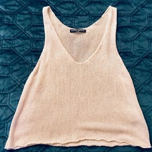 Brandy Melville Crop Sweater Tank ONE SIZE